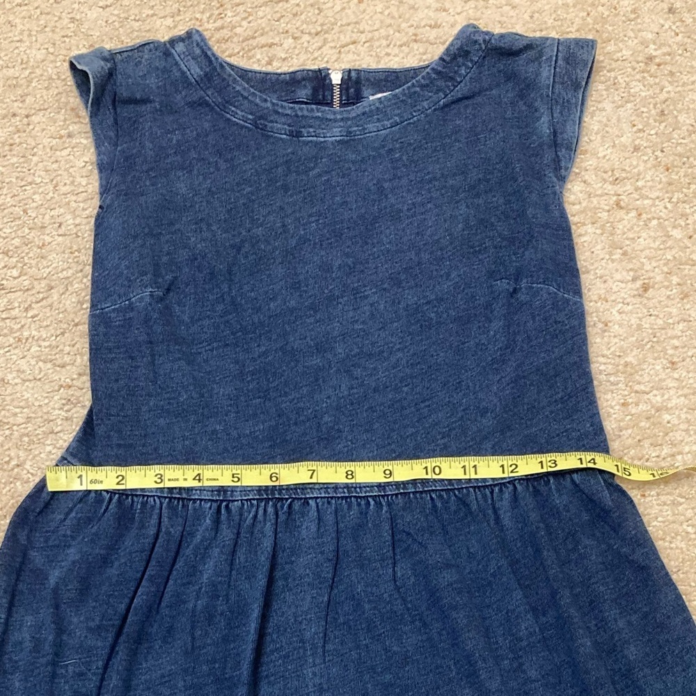 3/$20 Ann Taylor Loft Blue Fit and Flare Mini Dress, Zippered Back Womenβs 2 - Picture 7 of 8